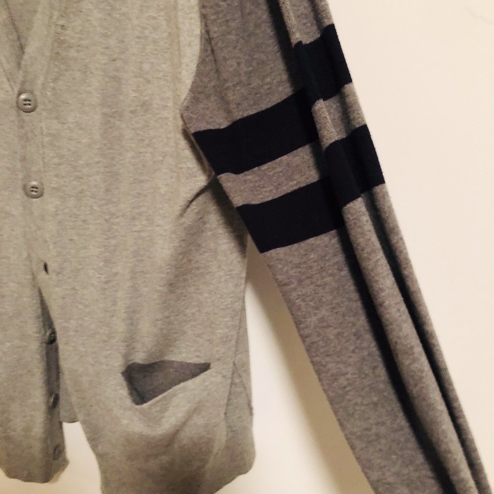 Fcuk Grey Button Down Wool Sweater - image 3